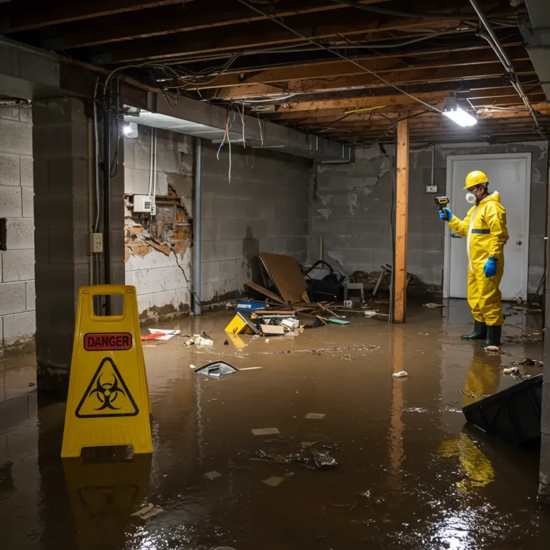 Flooded Basement Electrical Hazard in Bath, MI Property